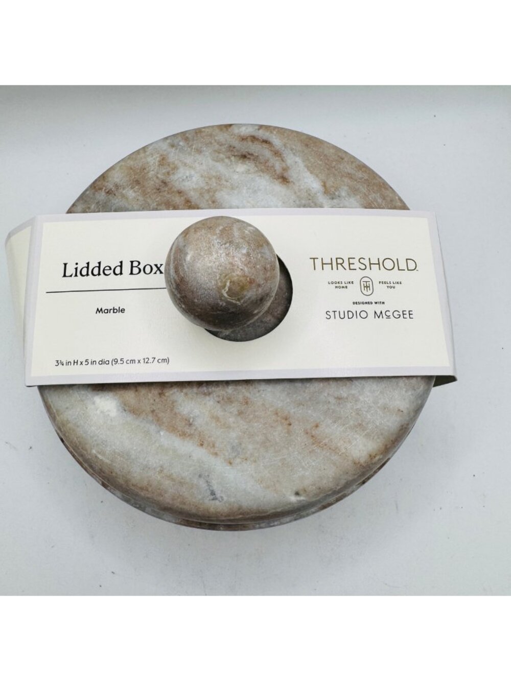 Threshold Studio McGee Marble Lidded Box Home Décor Storage